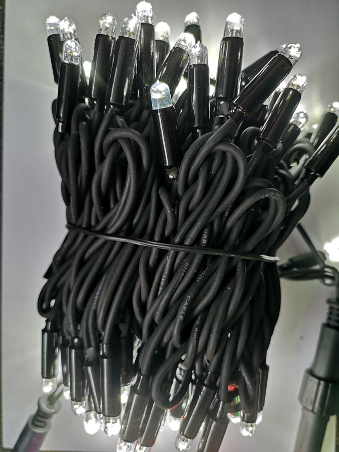 240V Rubber Cable Dual Colour LED String Lights Link Global Services